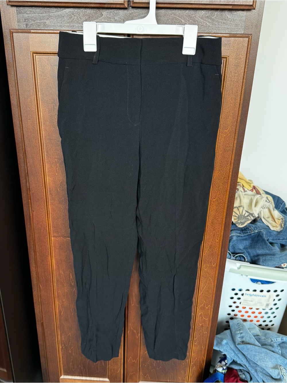 Sezane Black Tailored Straight Leg Trousers Pants FR 36 US 4